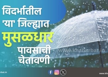 विदर्भातील ‘या’ जिल्ह्यात मुसळधार पावसाची चेतावणी