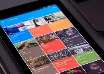 Turned-on Phone Displaying Collections Book