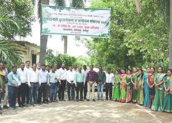   महापारेषण बेसा उपकेंद्र मे अधिकारी कर्मचारियोने किया पौधारोपण