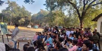 नागपूर स्कूल ऑफ आर्ट येथे आयोजित ‘आर्ट कट्टा’मध्ये प्रसिद्ध कलावंतांचे प्रात्यक्षिक